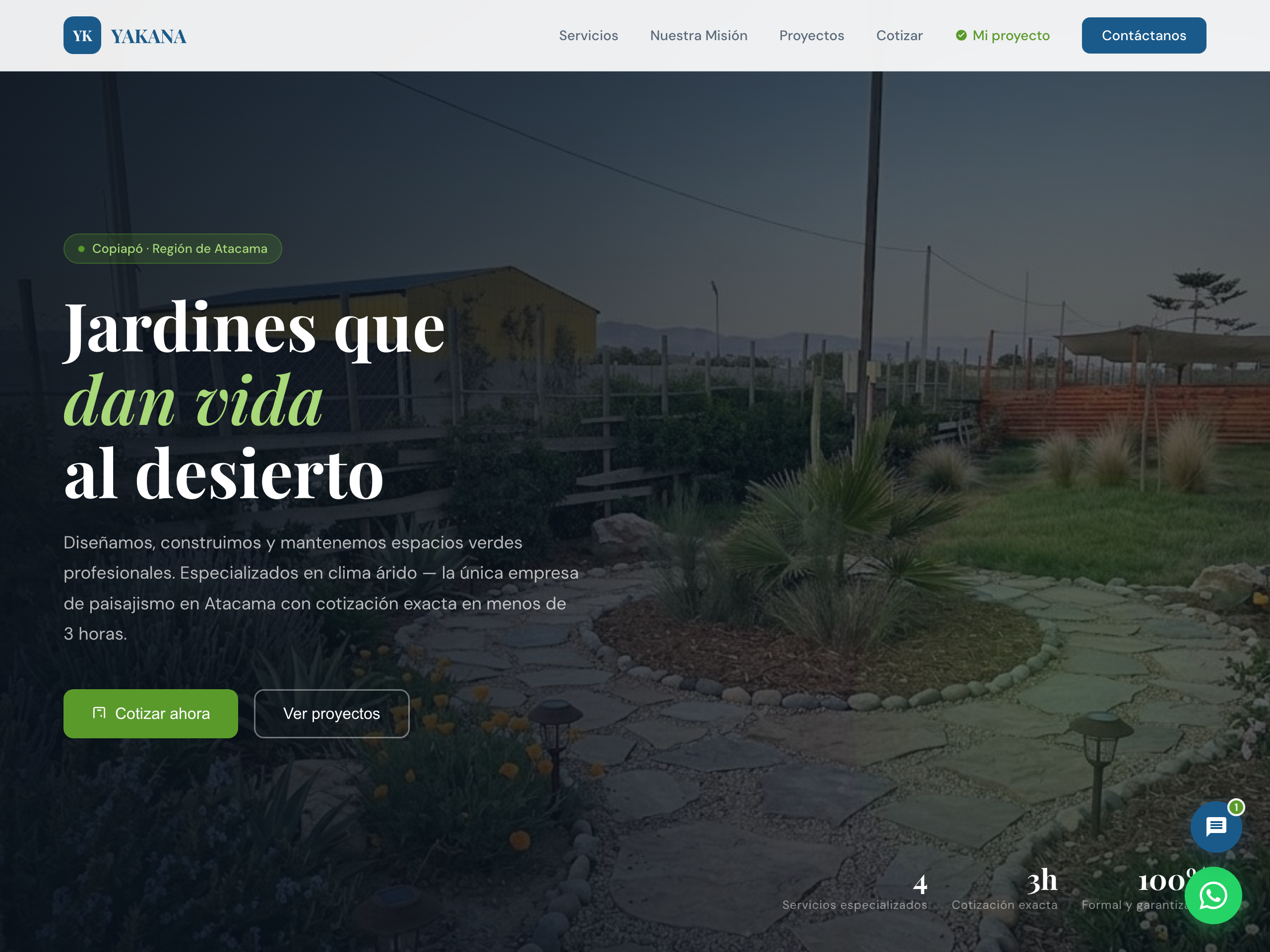 Sitio web Yakana